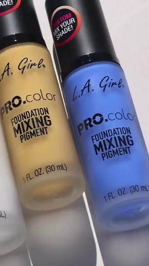 Wrong foundation shade??! NO PROBLEM😉 - Our PRO.color Foundation Mixing Pigments will transform your favorite foundation into your own customized shade!✨🎨 Have these saved your life (& wallet) before?😇 | L.A. Girl Cosmetics