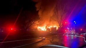 On camera: Fire spreads from garage to Bondurant home