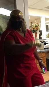 Our registered nurse Vickie Wade....is a wonderful Work Super hero.￼ | The Cottage Adult Day Service Inc.