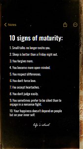 37K views · 90 reactions | 10 signs of maturity  #reels #growthmindset #lifelessons #motivation #inspiration #positivevibes #wisdom #trending #quotes #positivity #viralreels | Life's Ideal | Facebook