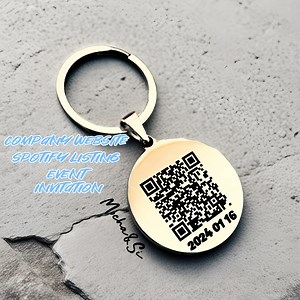 Personalized QR Code Keychain: Event Invitation, Scannable Business Link, You Tube Link, Influencer Promo Link, Social Media Profile Link - Etsy