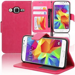 Samsung Galaxy Core Prime SM-G360F G360GY G360P G360BT/DS: Etui Housse Coque portefeuille Support Video cuir PU
