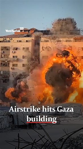 7.9K views · 334 reactions | Israeli forces struck the Al Ruya commercial building in northern Gaza City. Dozens of displaced Palestinians were reported to be sheltering inside. Prior to the strike, an announcement warned that the building and its surroundings in the Rimal neighborhood would be targeted. Shortly after the warning, the area was hit by an airstrike. | Yeni Şafak | Facebook