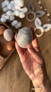 Who’s egg-cited for Easter?!😉🐣 #easterdecor #macrameegg #macrameeaster #bohoeaster #eastereggs | Between The Lines Macrame