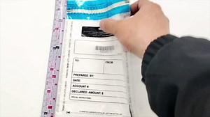 6x9 inch Deposit Bags Cash Handling Bank Deposit Bags Tamper Evident Cash Register Bags with Barcodes, Tear-Off Receipt 300 Pack