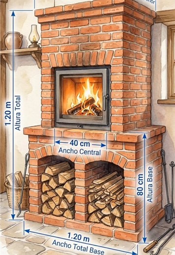 Cómo construir una chimenea de ladrillo con dimensiones perfectas