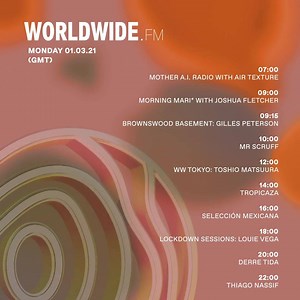 Today on Worldwide FM. ​ ​Listen at worldwidefm.net | Worldwide FM