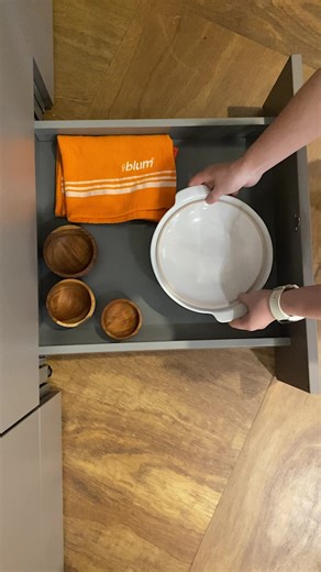 Hidden storage AND a built-in step? This is what a kitchen dream is made of! | Blum Australia Pty Ltd