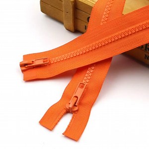 [Hot Item] Separating Jacket 5# 100cm Zippers for Sewing Coats Orange Molded Plastic Zippers Bulk