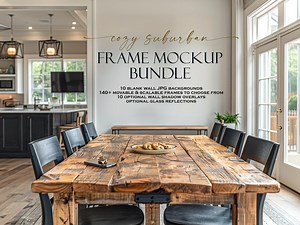 Cozy Suburban Frame Mockup Bundle, Blank Wall Mockup With Movable Frames (PSD PNG JPG) - Etsy