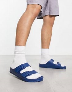 Birkenstock Arizona EVA Sandals in navy | ASOS