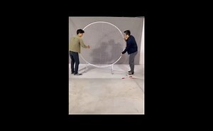 (6ft/1.8M) Round Backdrop Balloon Arch kit, Circle Metal Mesh Arch Stand for Wedding, Birthday Party Decorations, Baby Shower Decorations, Graduation Party, Photo Backdrop Decoration