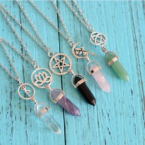 [Hot Item] Gemstone Quartz Crystal Stone Pendants for DIY Necklace Jewelry Making