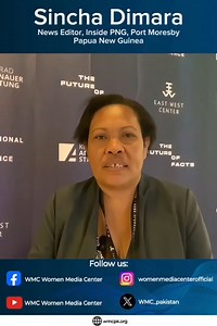 Sincha Dimara, News Editor at Inside PNG, was honored at the East-West Center’s International Media Conference as one of the "Journalists of Courage and Impact." Her relentless dedication to press freedom began after her suspension from Papua New Guinea’s largest TV station during an investigation into a controversial businessman. In solidarity, Dimara and 24 journalists staged a walkout, resulting in their collective dismissal. Refusing to be silenced, they founded Inside PNG, an independent ne