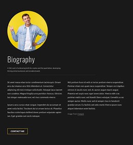 Travel blogger designer biography - Html Code Example by Nicepage