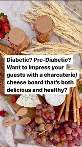 Diabetic? Pre-Diabetic? Healthy eating never looked so good! Build this charcuterie board THIS WEEKEND! Here’s how👇 . Step-by-Step Guide: 1. Base: • Use a large wooden board or a platter. 2. Protein Choices: • Include lean meats like turkey slices, chicken breast, and smoked salmon. • Add plant-based protein options like hummus and edamame. 3. Cheese Selection: • Opt for lower-fat cheeses like mozzarella, goat cheese, and reduced-fat cheddar. • Include a variety of textures and flavors. 4. Frui