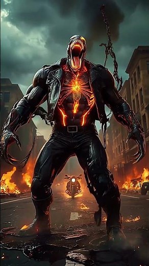 Venom x Ghost Rider Fusion — Hell’s Symbiote Unleashed 🔥🕷️💀