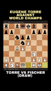 23K views · 119 reactions | Eugene Torre Against World Champs Torre vs Fischer (draw) | Chesscology | Facebook
