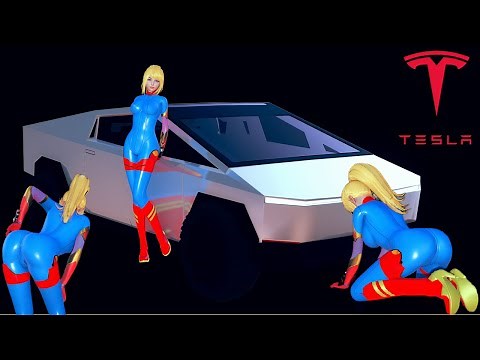 Samus Aran Zero Suit | SEXY HOT TWERK on Tesla´s CYBERTRUCK | 4K