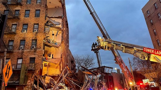 Authorities are searching through the rubble after the partial collapse of a residential building in the Bronx. http://tinyurl.com/jrxjkhcx | USA TODAY