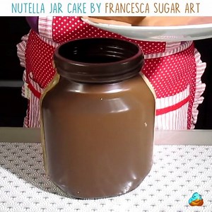 Giant Nutella jar cake by @FrancescaSugarArt. | Oomy