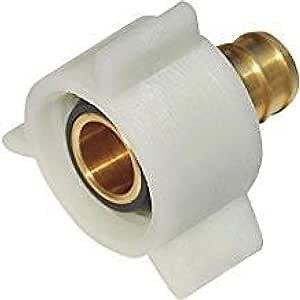 1/2 x 1/2 Inch PEX Swivel Female NPT Threaded Adapter Connector Fitting Crimp Brass for PEX Pipe Tubing, No Lead 5 in Pack