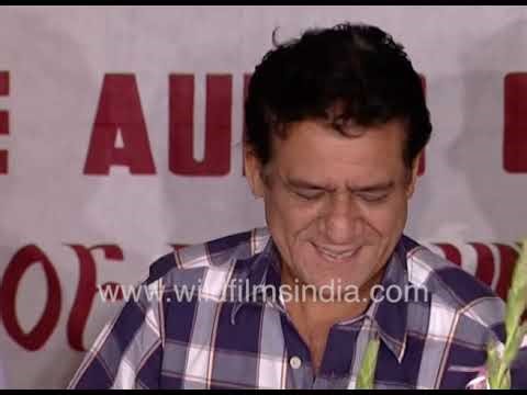 Om Puri is presented first cassette by Piyush Jha at King of Bollywood Audio release