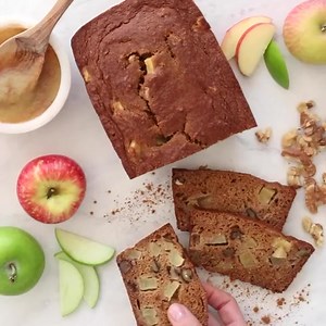 https://www.skinnytaste.com/applesauce-nut-bread/ Moist cinnamon apple nut bread made with homemade applesauce, small chunks of fresh apples and walnuts in every bite. It’s so moist and delicious, you won’t believe it’s light! | Skinnytaste