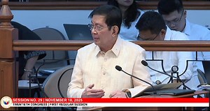 P100-B INSERTION SA BICAM, TOTOO — LACSON Kinumpirma ni Senate President Pro Tempore Panfilo “Ping” Lacson na mayroong naisingit na P100 billion sa bicam. Ito ay kaugnay sa isiniwalat ni dating Ako Bicol Rep. Zaldy Co na iniutos diumano ni Pangulong Ferdinand R. Marcos Jr. ang pag-insert ng P100 bilyong halaga ng mga proyekto sa 2025 national budget. “Totoo ‘yung listahan ng 100 billion pesos, talagang nasingit sa bicam,” saad ni Lacson sa plenary debates ng Senado sa proposed 2026 budget ngayon