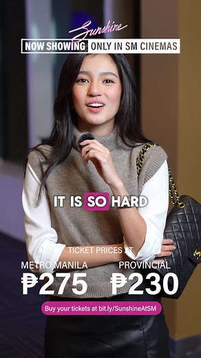 They watched. They felt. The reactions? Nonstop. Ikaw? Wala pa rin? Watch Sunshine now sa SM Cinemas! 🎟 Metro Manila: ₱275 | Province: ₱230 ‎https://bit.ly/SunshineAtSM #SunshineMovie ‎#SunshineMovieAtSMCinema ‎#SMCinema #MarisRacal