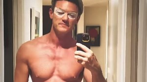 Luke Evans shows off ripped abs as he poses shirtless on Instagram
