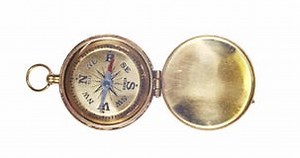 An Old Golden Compass with the Compass Arrow Spinning Wildly. Concept of Lost Direction, or Searching for a Path or Adventure Stock Footage - Video of treasure, guidance: 284205272