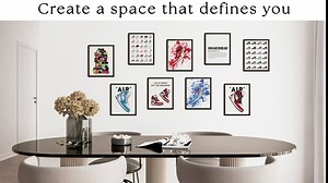 97 DECOR Sneaker Poster - Shoe Decor, Shoe Posters for Wall, Sneakerhead Room Decor, Mens Sneaker Wall Art Prints, Cool Sneaker Head Painting Pictures for Teen Boys Bedroom Decorations (8x10 UNFRAMED)