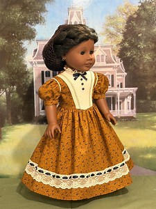 Civil War Era Dress With Navy Accents Fits 18” Dolls - Etsy