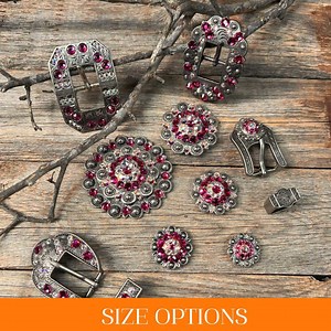 Antique Silver Fuchsia, AB Crystal Conchos - Sizes From 1"- 3" and Buckles - Etsy