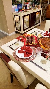 🌲CHRISTMAS DINNER! Christmas Menu 🍷 Appetizers: The Star of the show – Christmas Shrimp Tree(https://www.craftycookingbyanna.com/shrimp-christmas-tree/) Deviled Eggs with cream cheese, smoked salmon roses on a bed of arugula Spanakopita Caramelized Onion and Mushroom Tartlets Main: Roasted Duck in wine with potatoes, mushrooms and peppers (https://www.craftycookingbyanna.com/roasted-duck/) Grilled Greek Lamb kebobs on the bed of pearled couscous with caramelized mushrooms and onions Mashed pot