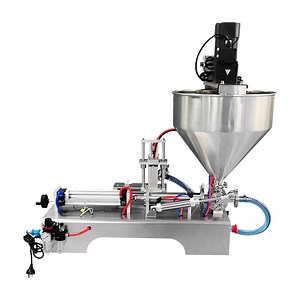 [Hot Item] Horizontal Pneumatic Filling Machine Self-Priming Sesame Paste Spout Pouch Bag Filler Machine with Mixer