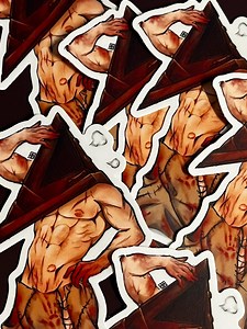 Steamy Pyramid Head Sticker~ - Etsy