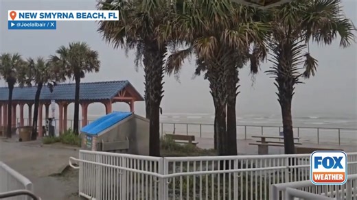 7.5K views · 199 reactions | Locals at New Smyrna Beach were surprised by rain, hail, and lightning this evening. Showers and thunderstorms are expected to continue tonight with a 60% chance of precipitation. #florida #rain #hail #thunder #severewx #FoxWeather | FOX Weather | Facebook