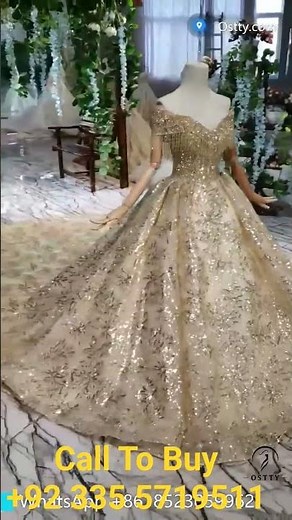 Golden Bride Glow 👑✨ | 2025 Handmade Crystal Gown by Queen Fashion