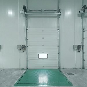 [Hot Item] Warehouse Industrial Sectional Door Factory Automatic Premium PU Insulated Windproof Aluminum Garage Door/Gate Security Vertical Lifting up with Window