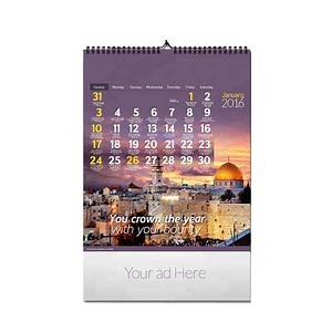 [Hot Item] Luxury Manufacturer Wholesale 2025 Cheap Custom A3 Promotion Scroll Photo Spiral Bound Wall Calendar Printing