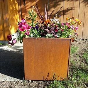 [Hot Item] Customized Square Corten Steel Garden Planter