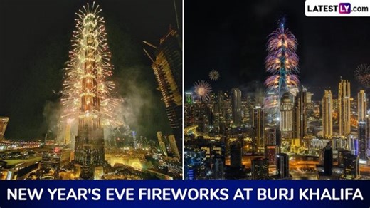 New Year’s Eve 2024 Fireworks at Burj Khalifa Live Streaming Date and Time: How To Watch the Firework Display at World’s Tallest Building? Check Out Dubai’s NYE Celebrations To Welcome 2025 | 🏖️ LatestLY