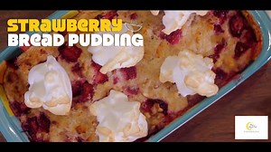 Learn How to make Strawberry Bread Pudding at Home. This dessert will surely loved by kids and adults too, as it is a healthy snack item for them. | Amrita Raichand