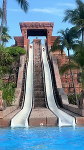 Lani Just faced her fear 😧 of high water slides with Grey 😱 #fyp #foryoupage #bahamas #waterslide #atlantisbahamas @Lleya