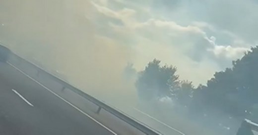 Fire on M5 verge sparks 'considerable delays'