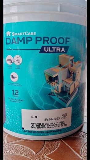 AsianPaints Damp Proof Ultra | NewPack 12Yrs Waterproofing Warranty Horizontal & Vertical