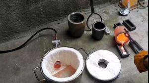 6 KG Gas Metal Melting Furnace Foundry Crucible Cast Mold Gas Forge