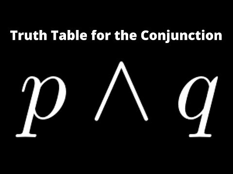 Truth Table for the Conjunction of p and q: (p ^ q)
